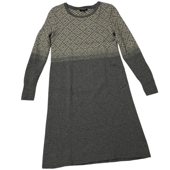 Lafayette148 New York Wool Cashmere Blend Sweater Dress - Gray - Small - Picture 6 of 11